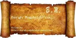 Bergh Magdaléna névjegykártya